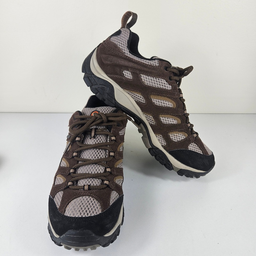 Merrell Moab Mens 9 Waterproof Hiking Walking All Terrain Shoes Boots Brown NWOT